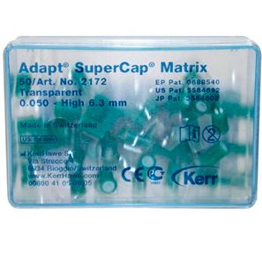 Adapt SuperCap Matrix — матрицы прозрачные (зеленые) толщина 0,05 мм высота 6,3 мм 50 шт Kerr