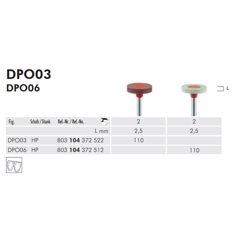 DPO06 110 HP 104 полир для силикатной керамики (2шт) Meisinger D11мм, 2-й шаг(2-х шаг. сист.)/ Алмаз/ для П/Н DPO06 110 HP 104 полир для силикатной керамики (2шт) Meisinger D11мм, 2-й шаг(2-х шаг. сист.)/ Алмаз/ для П/Н — изображение 2