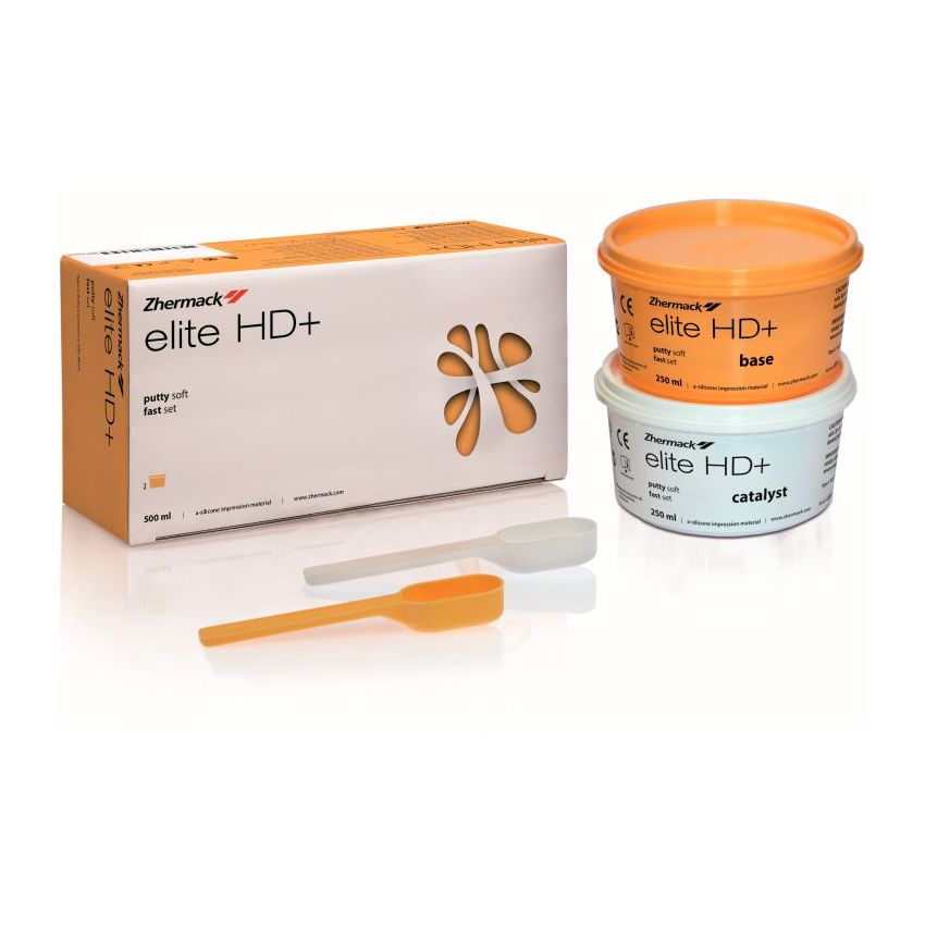 Elite HD+Putty Soft Fast Setting / ЭЛИТ АшДи (2х250 ml) Zhermack C203010 А-Силикон высокой вязкости Elite HD+Putty Soft Fast Setting / ЭЛИТ АшДи (2х250 ml) Zhermack C203010 А-Силикон высокой вязкости