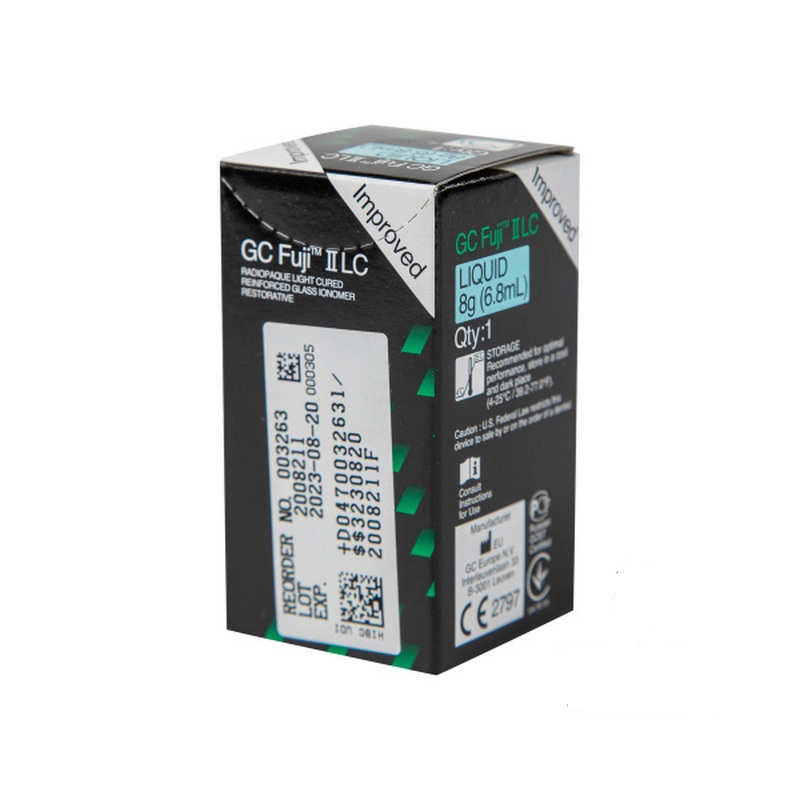 Fuji II LC Improved (LIQUID) (Фуджи 2 Эл-СИ Ликвид) — цемент светоотв. стеклоиномерный жидкость 8гр Fuji II LC Improved (LIQUID) (Фуджи 2 Эл-СИ Ликвид) - цемент светоотв. стеклоиномерный жидкость 8гр