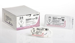 Нить хирургическая Vicryl rapide75 атравмат игла 12-22-Кх2(30) SH-1 (Ethicon) 12шт Нить хирургическая Vicryl rapide75 атравмат игла 12-22-Кх2(30) SH-1 (Ethicon) 12шт