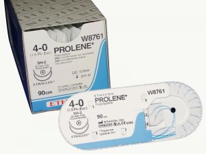 Нить хирургическая  Prolene90 атравмат игла 12-17-Кх1(50) RB-1 голубой  (Ethicon) 12шт