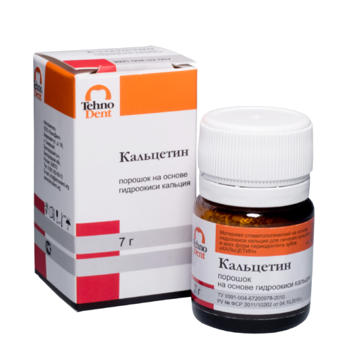Кальцетин — порошок на основе гидроокиси кальция (7 г), TehnoDent