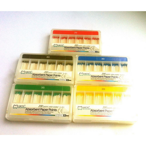 Бумажные штифты .02 кон., 200шт., META BIOMED Бумажные штифты .02 кон., 200шт., META BIOMED