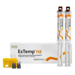 EsTemp NE / ЭсТемп (2шпр. х 10г) Spident безэвгенольный цемент для временной фиксации коронок и мостов