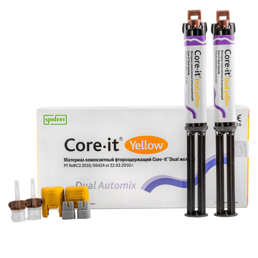 Core-It Dual / Коре-ит Дуал (2 шпр.х10г) Spident композитный материал двойного отверждения Core-It Dual / Коре-ит Дуал (2 шпр.х10г) Spident композитный материал двойного отверждения