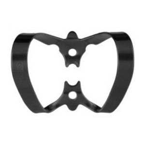 Кламп / Кламмер для коффердама «бабочка» для фронтальной группы зубов №9-В с черным покрытием Dentech (Япония)