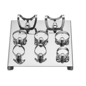 Brinker Plus Set | Клампы Бринкер (набор из 8 шт) для раббердама/ коффердама на подставке (Dentech, Япония)