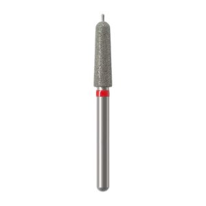 Бор алмазный NTI 998-023F-FG (Конус круглый с гидом) D2,3мм/ Мелкое зерно (Красный)