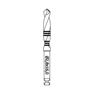 RF210-028-RA Пилотный бор (Фреза хирургическая)  NTI(Германия) L16мм