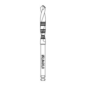 RF210L-028-RAL Пилотный бор (Фреза хирургическая)  NTI(Германия) L20мм