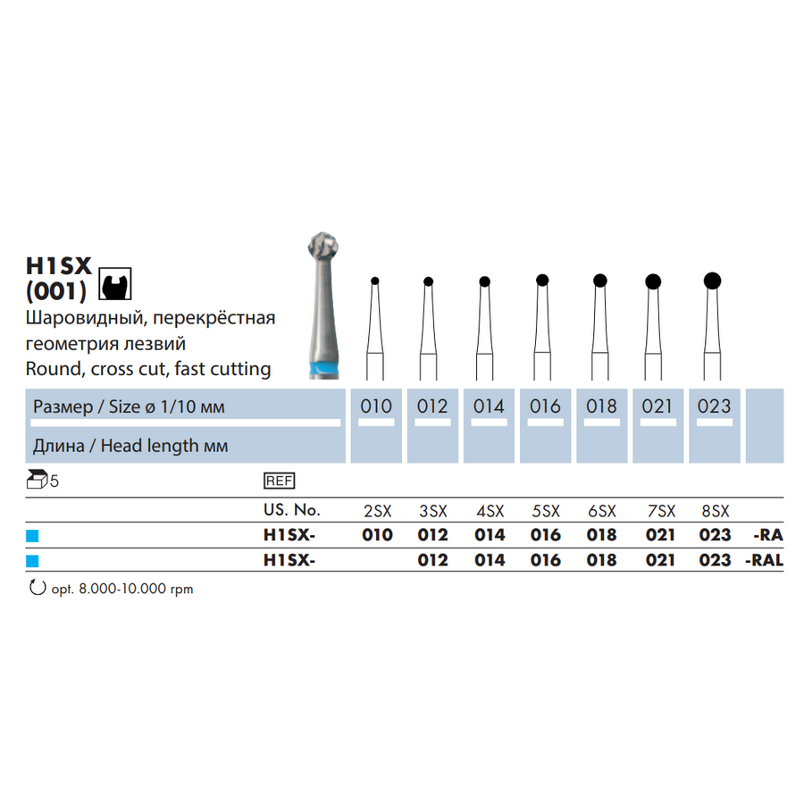 NTI H1SX-010-RA Бор твердосплавный NTI H1SX-010-RA Бор твердосплавный — изображение 3