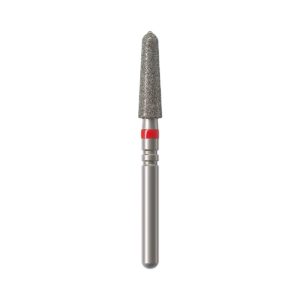 Бор алмазный NTI 878KSE-022F-FG (Торпеда коническая) D2,2мм / Мелкое зерно(Красный)